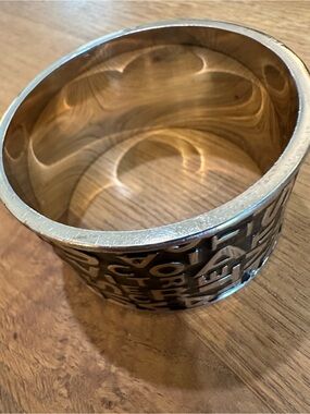 Victoria's Secret Silver-Tone Logo Wide Cuff Bracelet